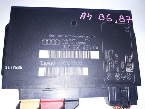 Calculator confort Audi A4 B6, B7 cod 8E0959433CA