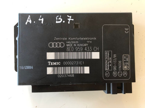 Calculator confort Audi A4 B7 cod 8E0959433CH