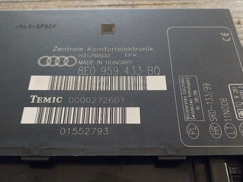 Calculator confort Audi A4 B7 cod produs:8E0959433BQ/8E0 959 433 BQ