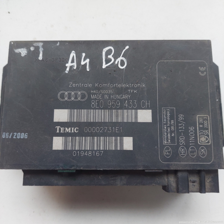 Calculator confort AUDI A4 III (8EC, B7) [ 2004 - 2008 ] OEM 8e0959433ch