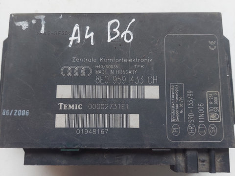 Calculator confort AUDI A4 III (8EC, B7) [ 2004 - 2008 ] OEM 8e0959433ch