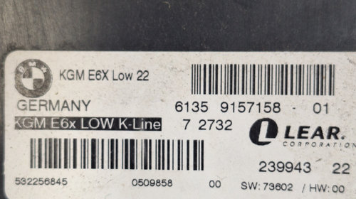 Calculator confort BMW 730 E65 3.0 Motor