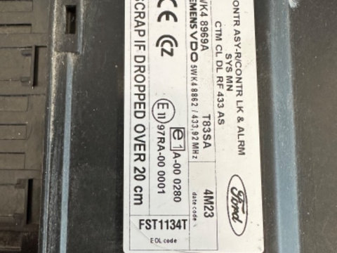 Calculator confort Ford fusion / fiesta cod 4S6T-15K600-DB