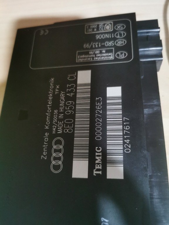 Calculator confort modul audi a4 B6 b7 8e0959433 C