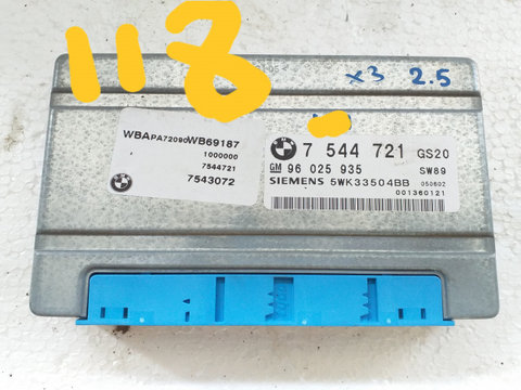 Calculator cutie de viteze Modul cutie viteze automata 7544721 Dul996 7544721 BMW X3 E83 [2003 - 2006] Crossover 2.5i AT (186 hp) culoare Bluewater metallic hellgrau