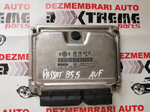 Calculator de motor 038906019KD Bosch 0281011205 Volkswagen Passat B5.5 1.9 tdi 131cp AVF
