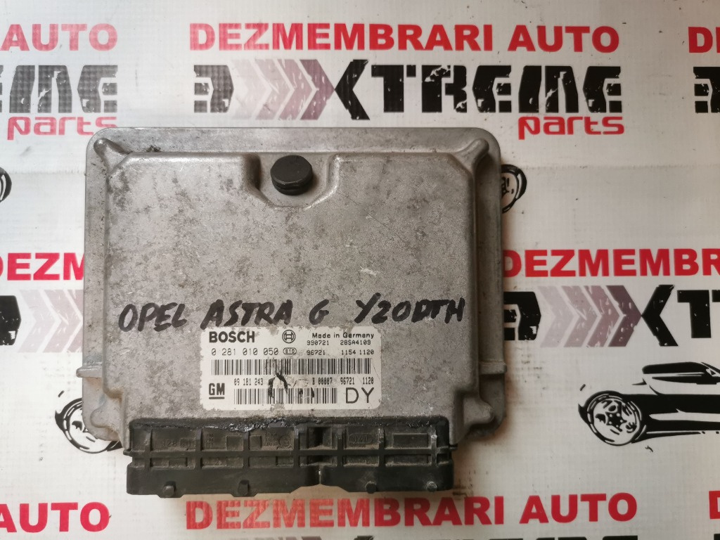 Calculator de motor 09181243 DY Bosch 0281010050 Opel Astra G 2.0 dti Y20DTH