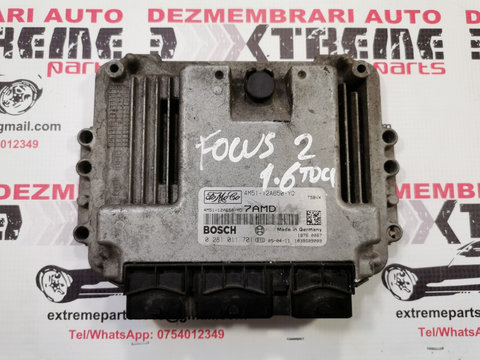 Calculator de motor 4M51-12A650-YD Bosch 0281011701 Ford Focus 2 1.6 tdci