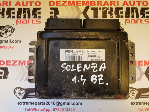 Calculator de motor 8200251219 Siemens S110130303 A Dacia Solenza