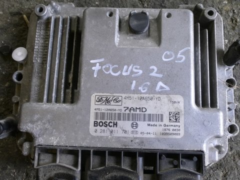 CALCULATOR ECU 4M51-12A650-YD, FORD FOCUS II , 1.6 TDCI, 2005