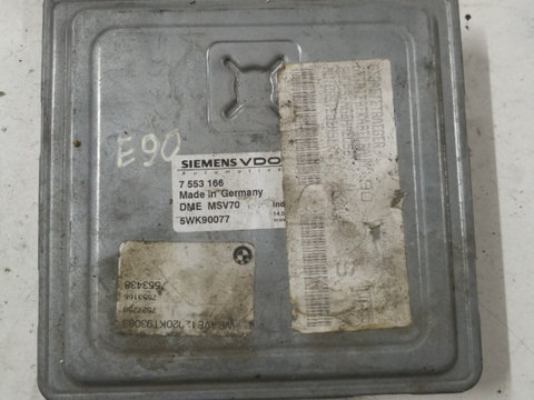 Calculator ECU BMW 3 V (E90) [ 2004 - 2012 ] 330 SIEMENS 5wk90077 OEM 7553166