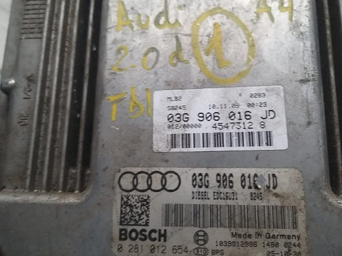 Calculator ECU cod: 0281012654 pentru Audi A4 B7 2.0 TDi an 2004-2008
