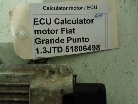 Calculator Ecu Fiat Grande Punto motor 1,3multijet cod 51806498