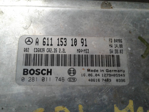 Calculator ECU Mercedes Sprinter 2.2cdi, EURO 3, A6111531091