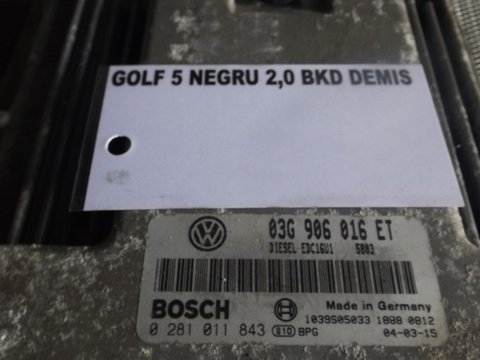 CALCULATOR ECU MOTOR 03G906016ET VW Golf 5 GT PIELE 2.0tdi BKD RELIST