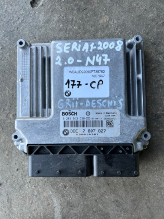 Calculator ECU Motor BMW Seria 1 120D 118D E87 2.0 Diesel N47 143CP 177CP DDE7810001 DDE7807827