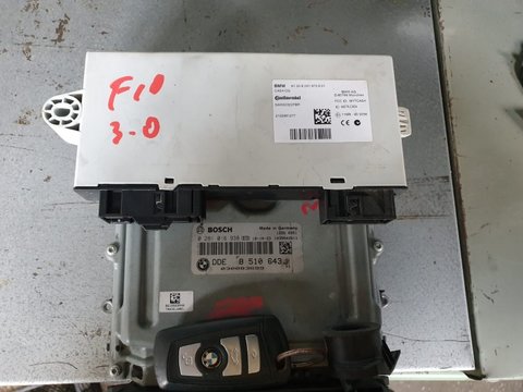 Calculator ecu motor kit pornire BMW seria 5 F10 530d cod 8510643 0281016938