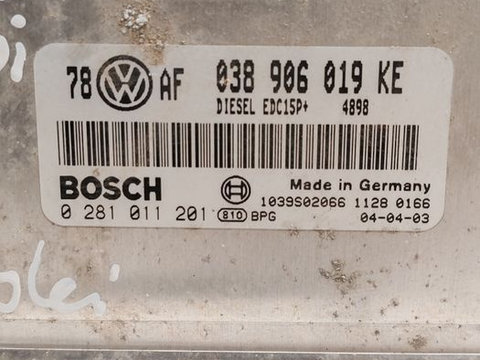 Calculator ECU Vw Passat B5.5 1.9 tdi