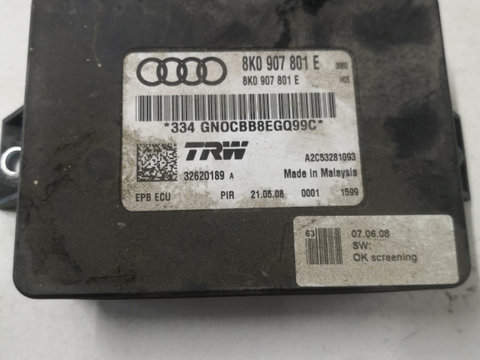 Calculator frana mana AUDI A4 IV (8K2, B8) [ 2007 - 2015 ] OEM 8k0907801e