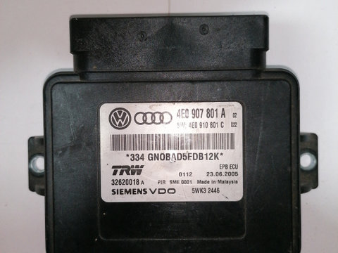 Calculator frana mana Audi A8 8E 3.0 Motorina 2008, 4E0907801A / 4E0907801D / 4E0907801B