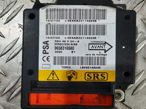 Calculator / Modul airbag 9658316580 Citroen C3