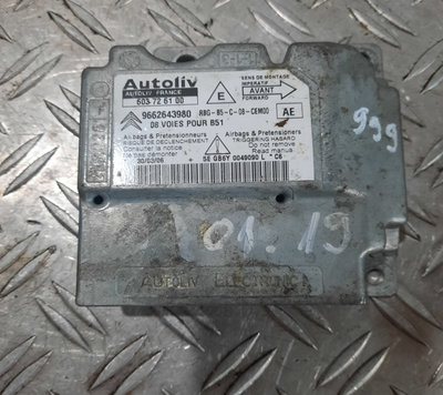 Calculator / Modul airbag 9662643980 Citroen C4