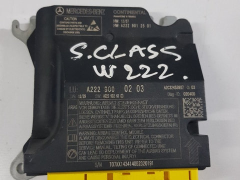 Calculator Modul Airbag Mercedes Benz W222 A2229000203