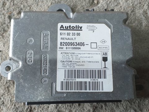 Calculator , modul airbag Renault Clio 3 cod : 8200963406 , 611023300