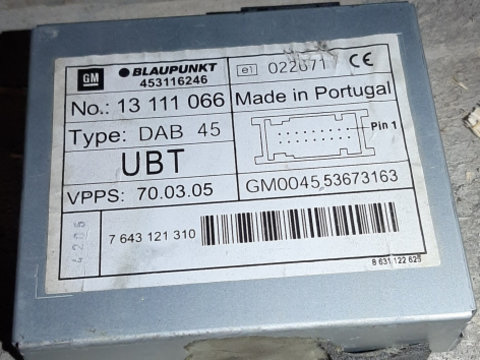 Calculator modul audio opel vectra cod: 13111066