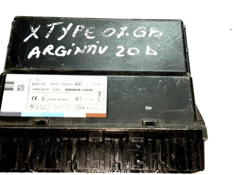 Calculator / Modul BCM Jaguar X-TYPE (CF1) 2001 - 2009 4X4315K600AD, 4X43-15K600-AD, 5WK4505K