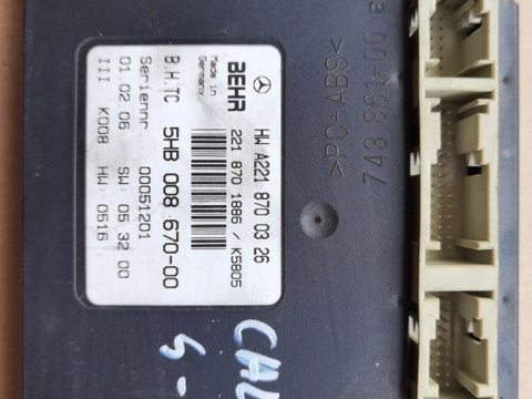 Calculator /Modul climatronic W221 A2218700326