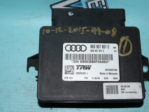 Calculator / Modul frana de mana Audi a4 b8 cod: 8k0907801e