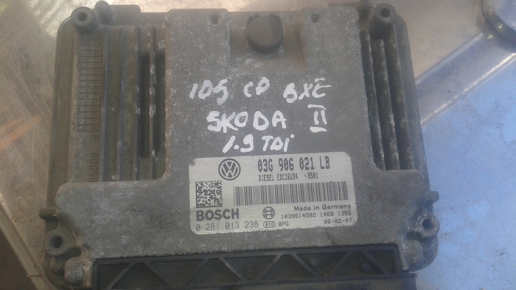 Calculator motor 03G 906 021''LB-EDC16U34'' SKODA OCTAVIA BXE 1.9 tdi 105 cp,stare buna,factura,garantie