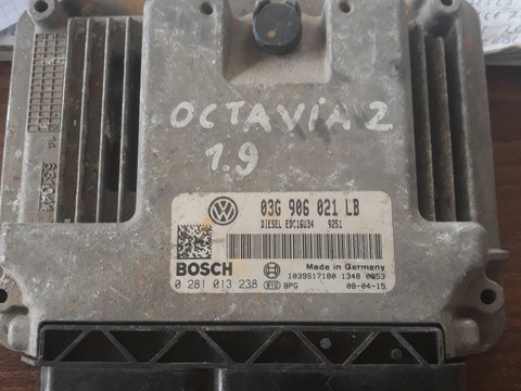 Calculator motor 1.9 tdi 03g906021lb skoda octavia 2 an fabricatie 2007