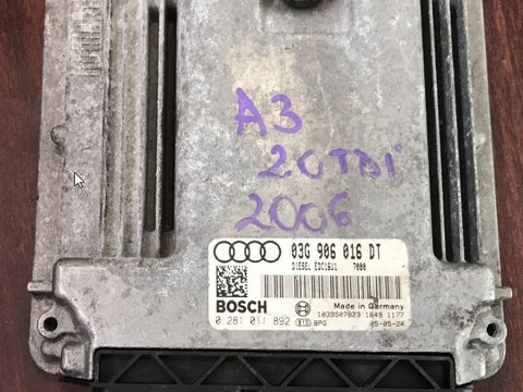 Calculator Motor Audi A3 (8P) 2003 - 2013 Motorina 0281011892, 03G906016DT