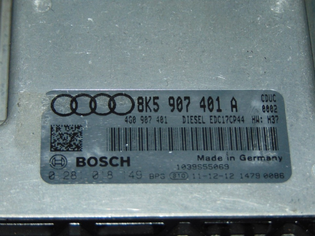 Calculator motor AUDI A5(8T) ,euro 5, 3.0v6TDI cod: 8K5 907 401 A
