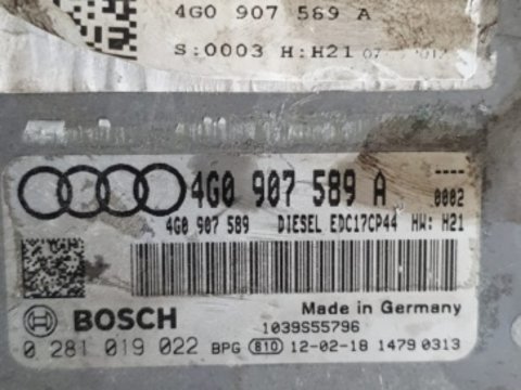 Calculator motor Audi A6 3.0 tdi 313 cp BiTurbo 4g0 907 589 a