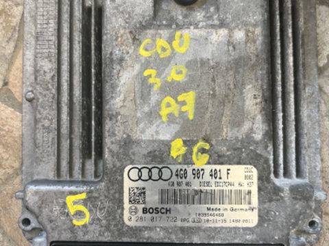 Calculator motor Audi A6 C7 AUDI A7 3.0 TDI CDU 0281017722 4G0907401F