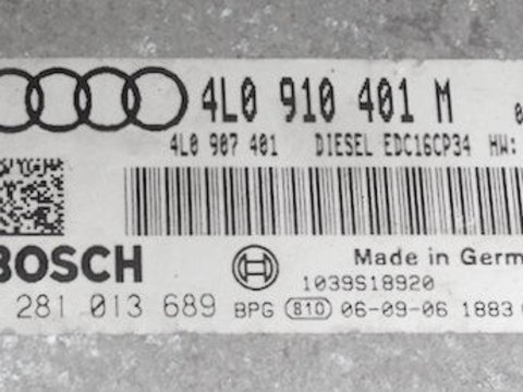 Calculator motor Audi Q7 3.0TDI BUG 2007-2015 OE:4L0910401M/4L0907401