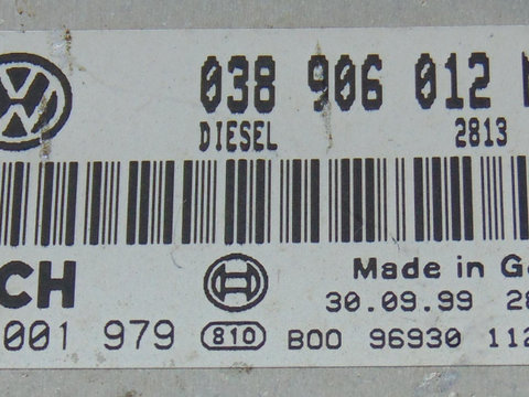 Calculator Motor avand codul original-038906012M- pentru VW Golf 4 2005.