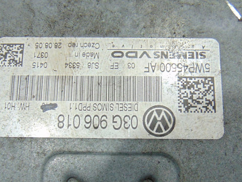 Calculator motor avand codul original -03G906018 / 5WP45500AF- pentru VW Passat B6 2006