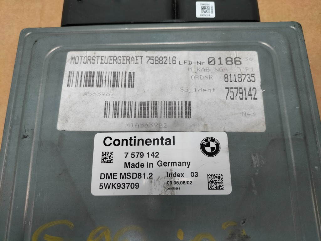 Calculator motor BMW E90, 1.6 i, 2005, cod: 7579142