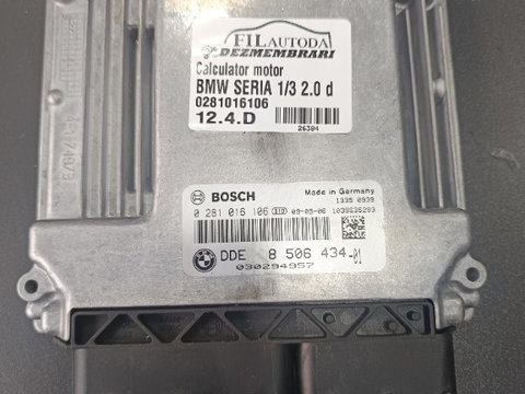 Calculator motor BMW SERIA 1/3 2.0 d Cod calculator: 0281016106