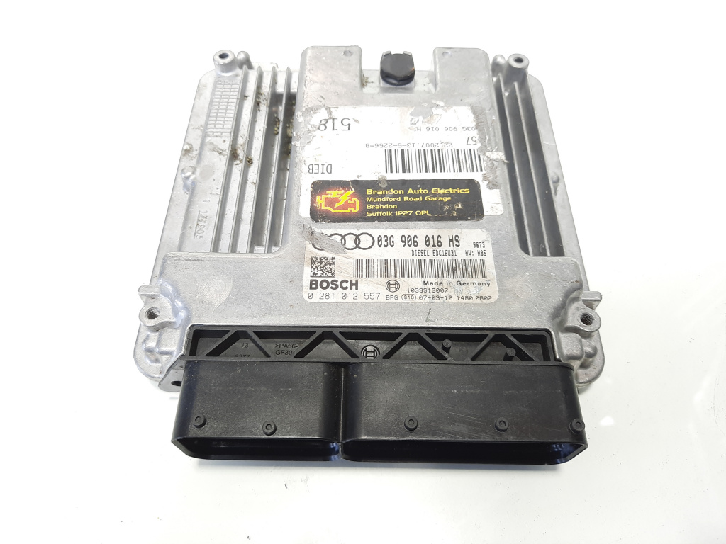 Calculator motor Bosch, cod 03G906016HS, 0281012557, Audi A6 (4F2, C6) 2.0 TDI, BRE (id:483405)