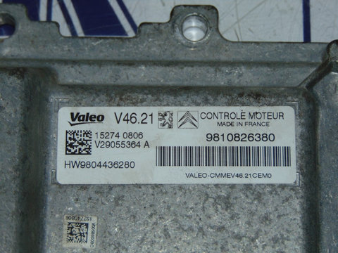 Calculator motor CITROEN C-ELYSEE ,euro 5, 1.6VTi 1.6i16v(1587cmc) 85kw(115cp) cod: 98 108 263 80