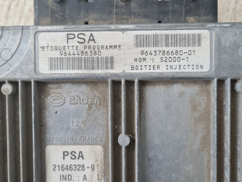 Calculator motor citroen c5 1.8 16v 2005 cod 9644486380