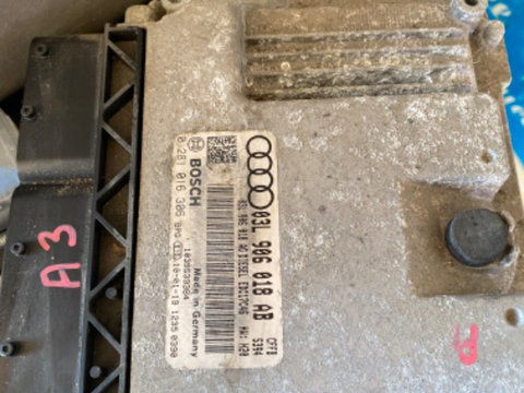 Calculator motor, cod 03L906018AB, 0281016306, Audi A3 Sportback (8PA), 2.0 TDI, CFFB