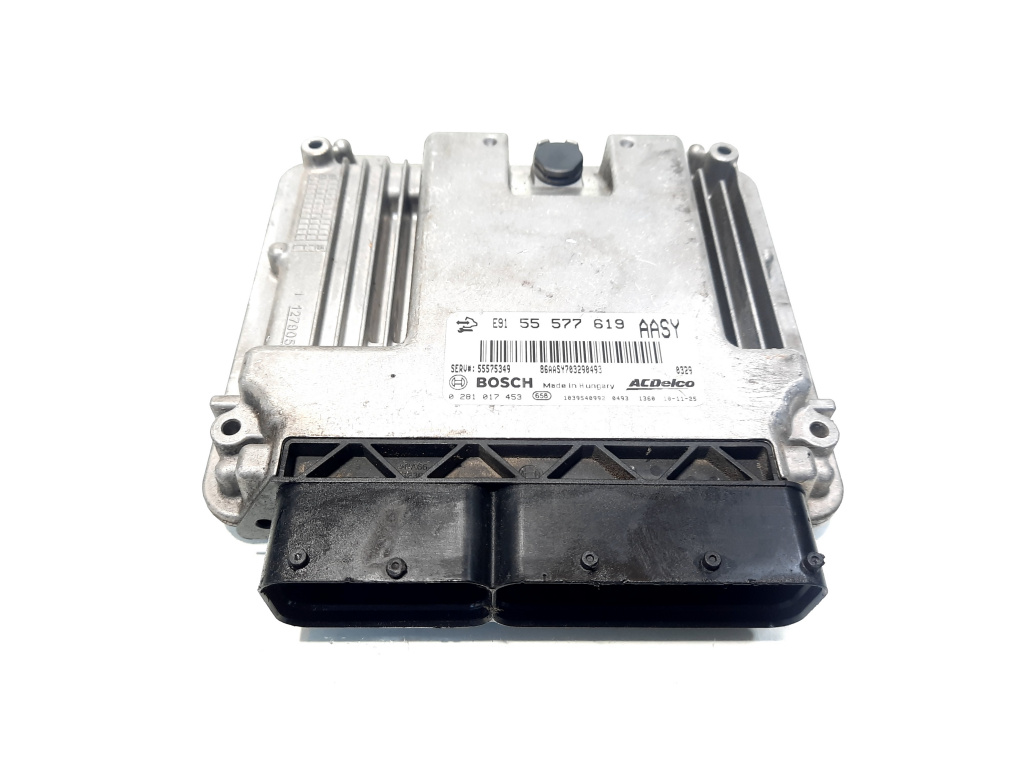 Calculator motor, cod GM55577619, 0281017453, Opel Zafira C (P12), 2.0 CDTI, A20DTH (idi:530750)