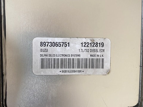 Calculator motor ECU 8973065751 ISUZU 8973065751 ISUZU Opel Astra G [1998 - 2009] wagon 5-usi 1.7 CDTi MT (80 hp) Opel Astra G MOTOR 1.7 DIESEL Z17DTL 59KW 80 CP