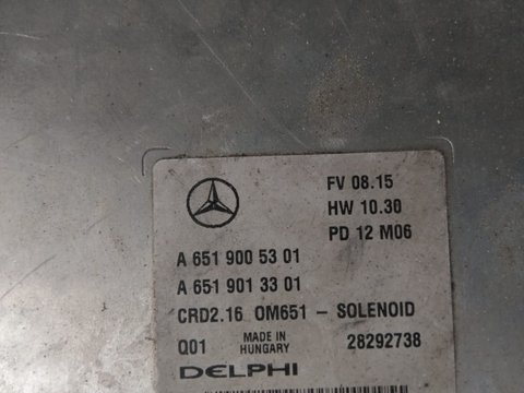Calculator motor ecu a6519005301 Mercedes e 200 class 2.2 cdi w212 motor OM651925 136hp